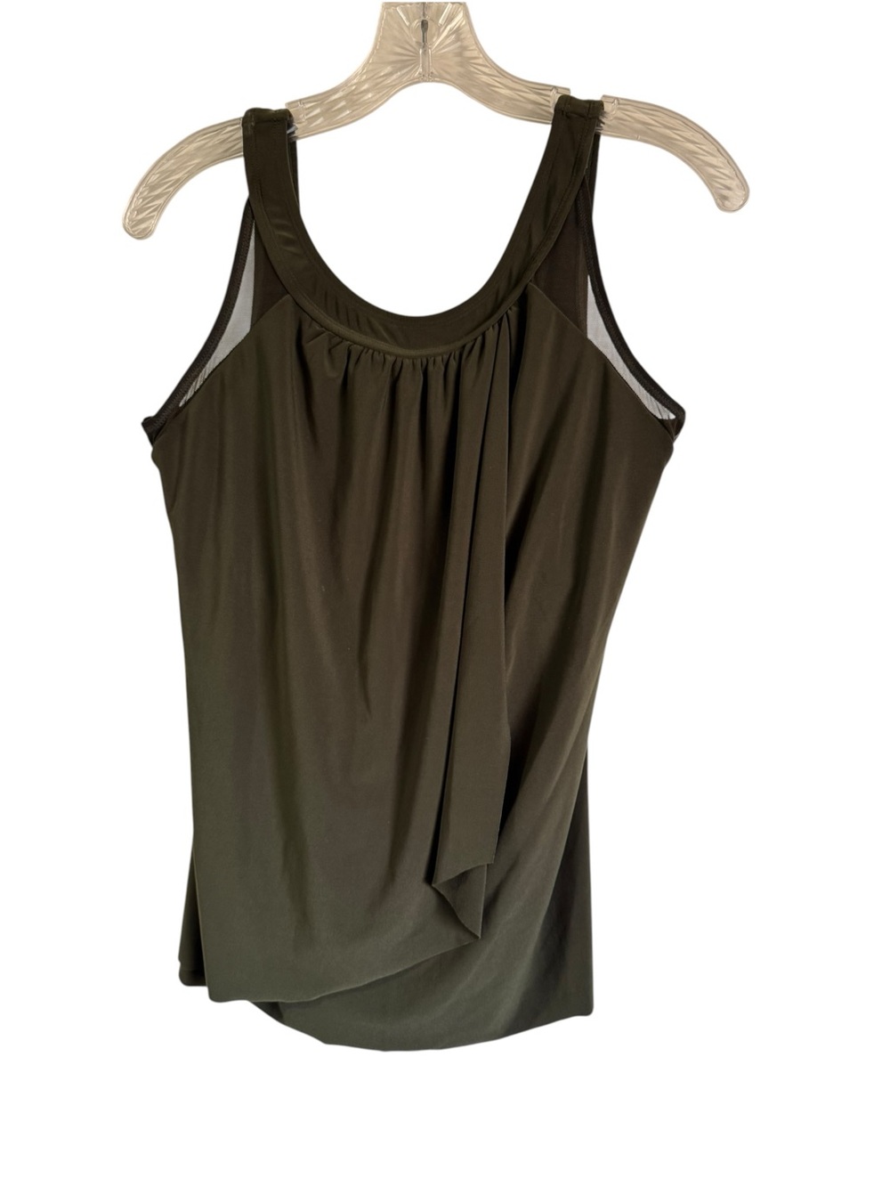 Miraclesuit Illusionists Ursula Underwire Tankini Swim Top In Nori Green Size 12 - Picture 3 of 11